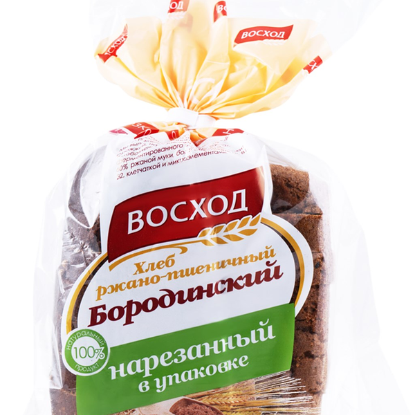 Хлеб ржаной Восход бородинский, нарезанный