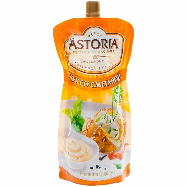 Соус Astoria сметана с луком 42%, 233г