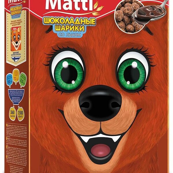 Готовый завтрак Matti шарики шоколадные 250г