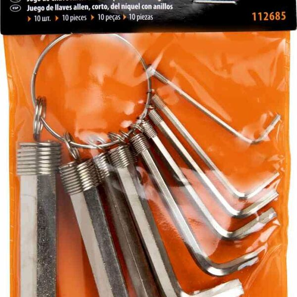 Ключи шестигранные Sparta 112685 Hex, 10 шт