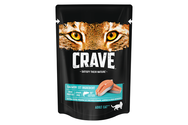 Корм для взрослых кошек Crave Лосось консервированный 