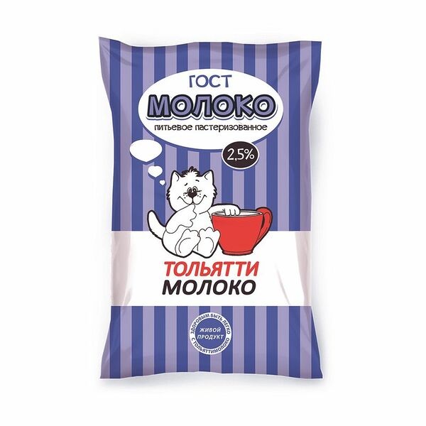 Молоко Тольяттимолоко пастеризованное 2.5%