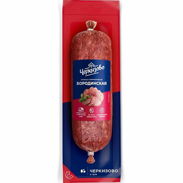 Колбаса сырокопчёная Черкизово Бородинская, 300г