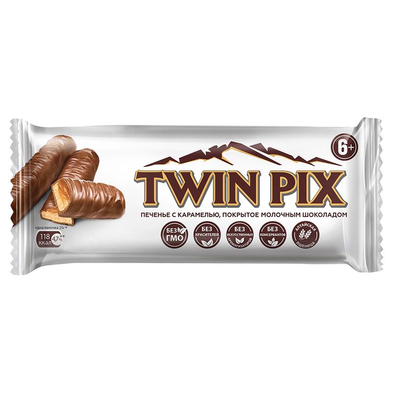 

Печенье Twin Pix с карамелью, 50г