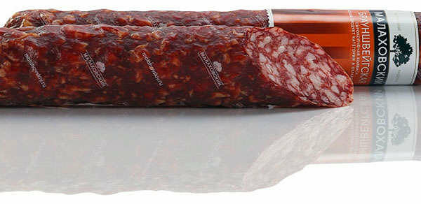 Колбаса сырокопченая Брауншвейгская ТМ Малаховский