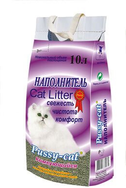 Pussy-cat наполнитель минеральный комкующийся 7 кг.