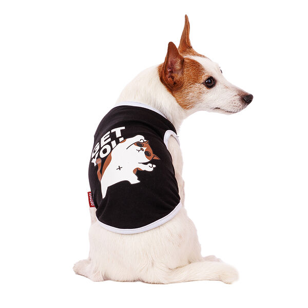 Футболка для собак M черный (унисекс)