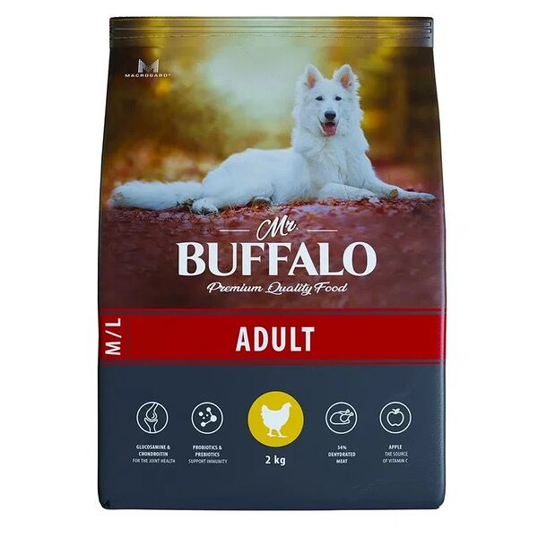 Mr.Buffalo Adult сухой корм для взрослых собак всех пород Курица