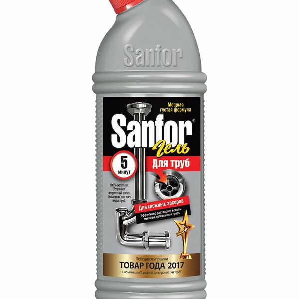Средство Sanfor для очистки канализационных труб 1 л