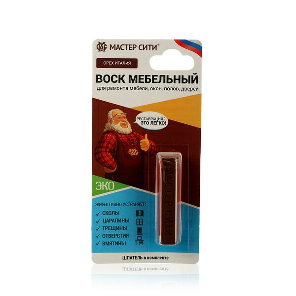 Воск мебельный мягкий Мастер Сити , Орех Италия 16г
