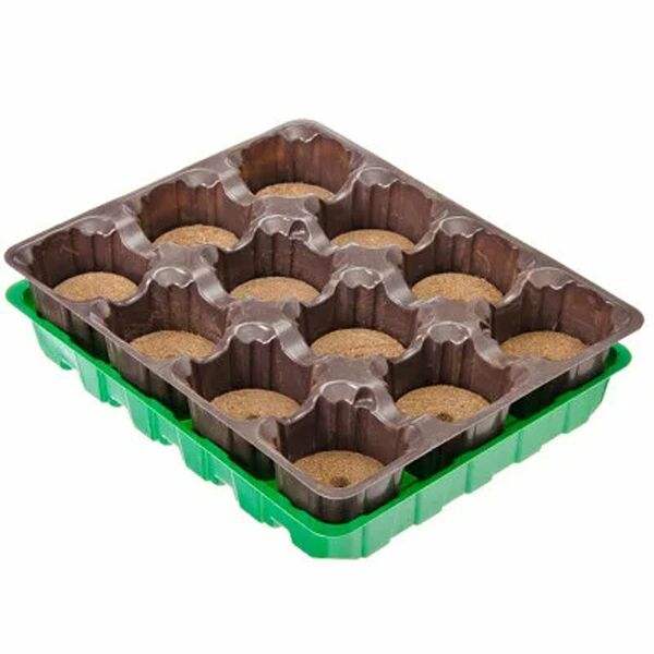 Набор для рассады кассета и торфяные таблетки 12шт d41см