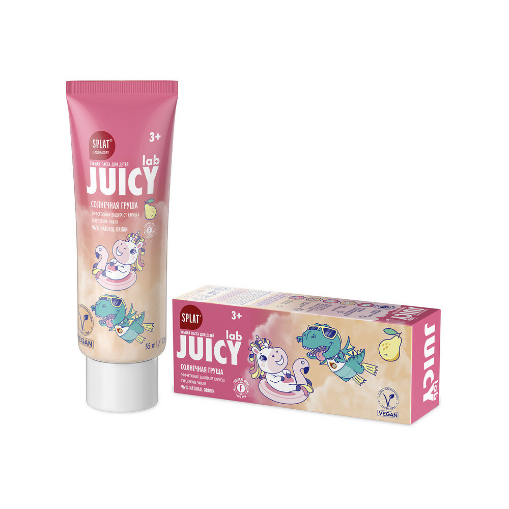 

Зубная паста детская Splat Juicy Lab Солнечная груша с 3 лет 72 г