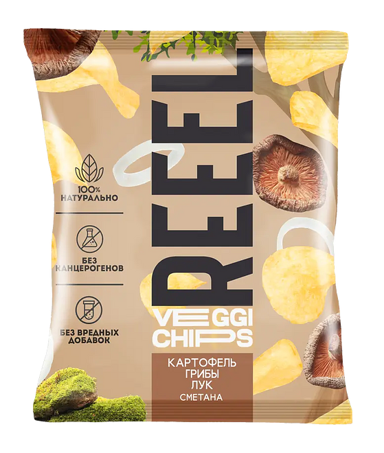 

Чипсы Reeel Картофель, грибы шиитаке, сметана, лук 30 г