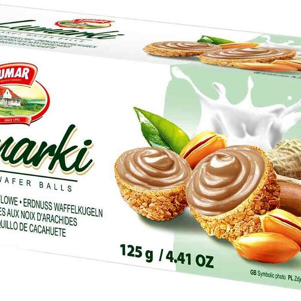 Вафельные шарики Lumar с арахисовой начинкой 125 г