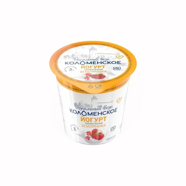 Йогурт Коломенское земляника термостатный 3%
