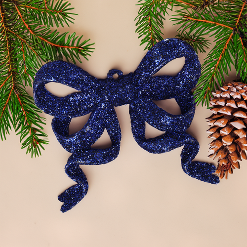 

Набор елочных украшений Homeclub Витые бантики 6.5 см глиттер 3 шт. Арт. GVCS24-003