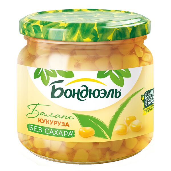 Кукуруза консервированная Бондюэль без сахара 360 г