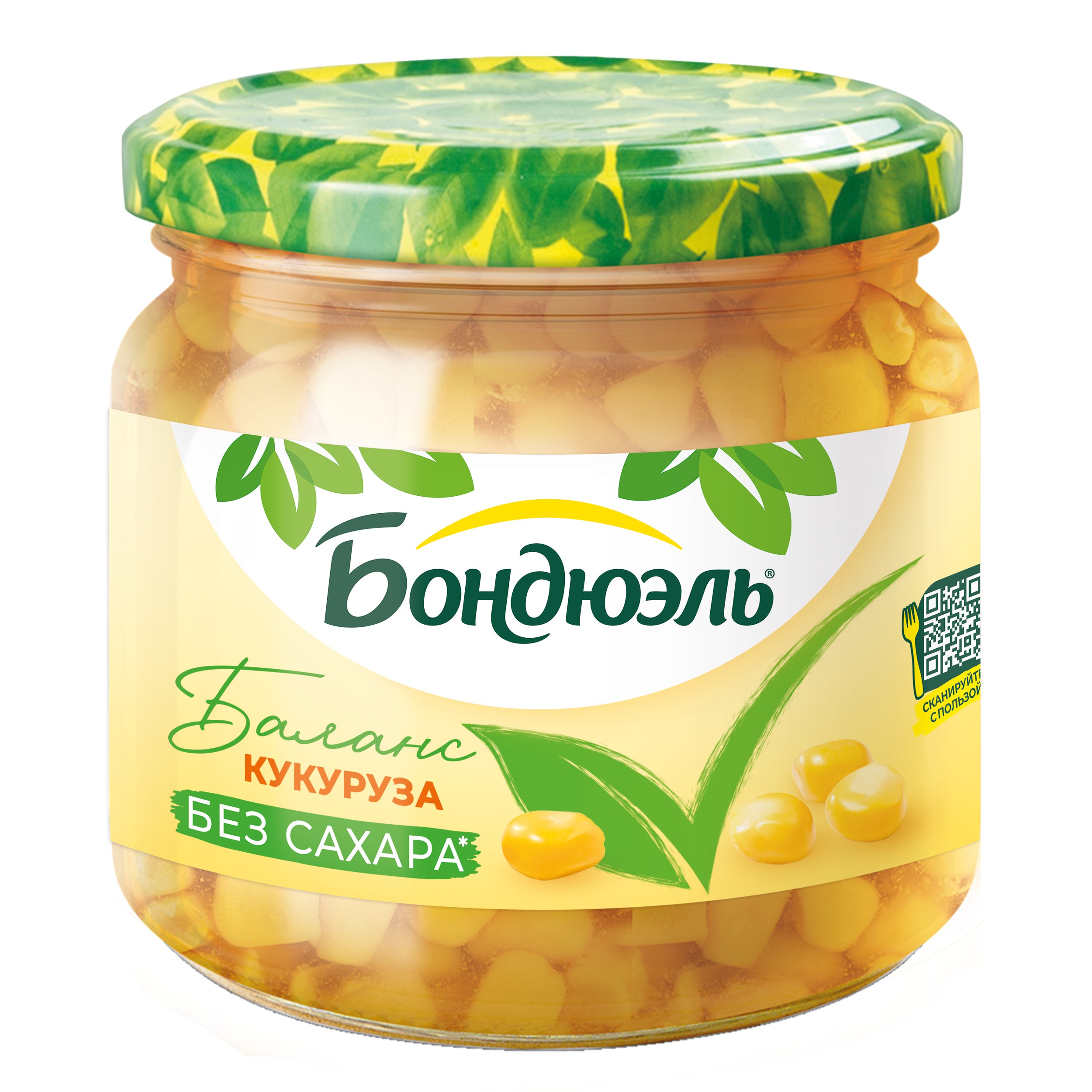 

Кукуруза консервированная Бондюэль без сахара 360 г