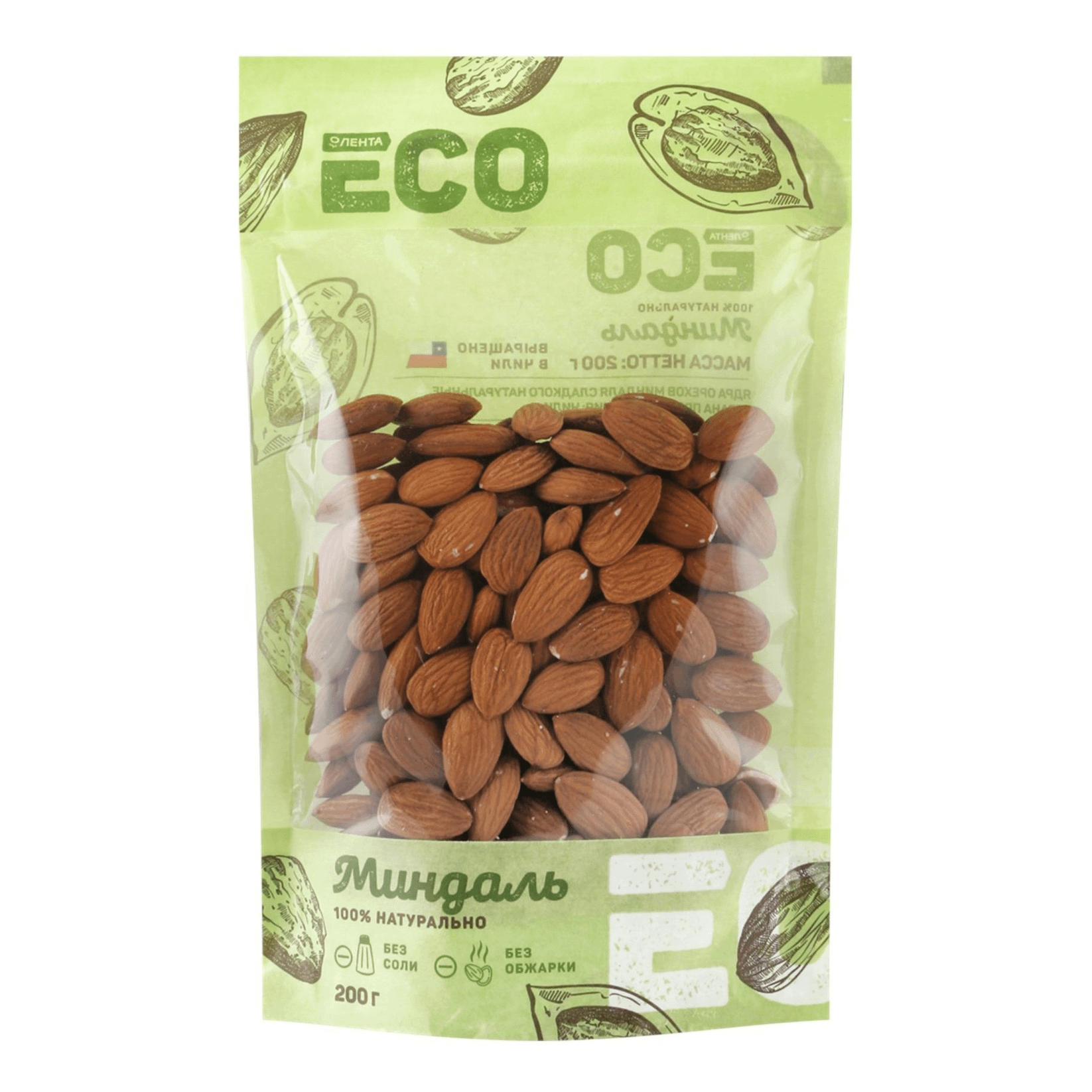 

Миндаль ЛЕНТА ЕСО натуральный 200г