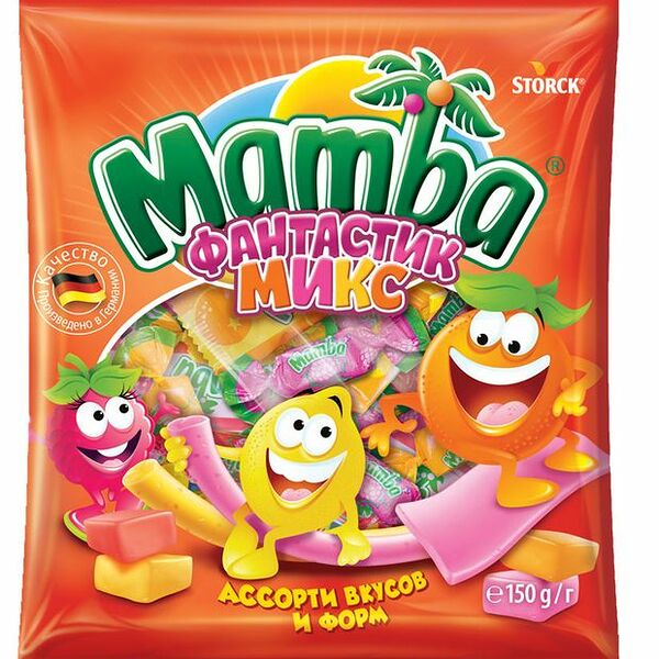 Конфеты жевательные Mamba Фантастик Микс, 150 г