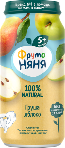 

Пюре ФрутоНяня яблоко и груша с 5 месяцев 250 г
