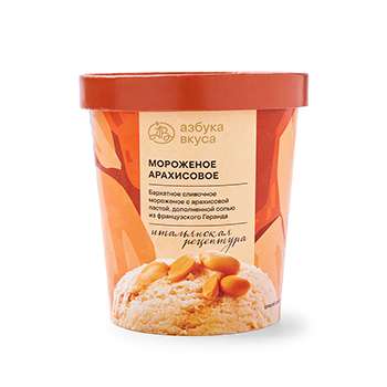 

Мороженое арахисовое, «Азбука вкуса», 350 г, Россия, БЗМЖ