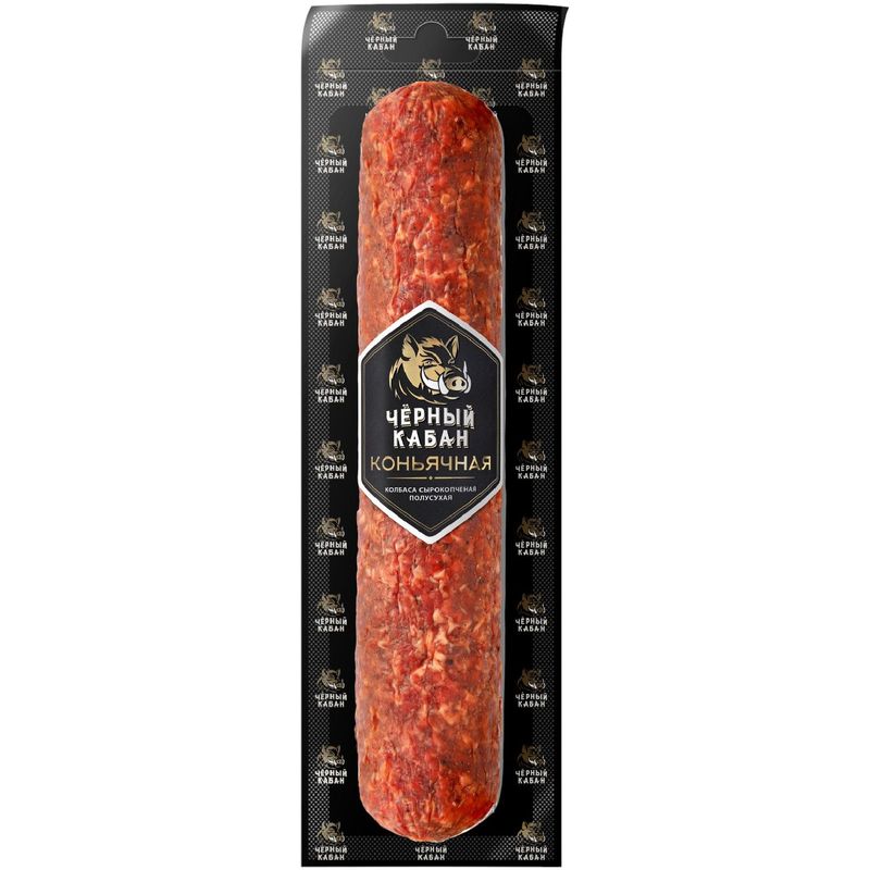 

Колбаса Черный кабан Коньячная сырокопченая вес