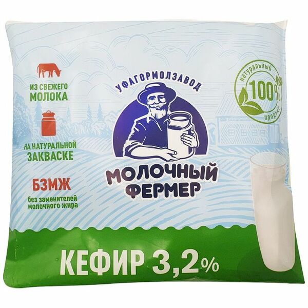 Кефир Молочный Фермер 3.2% 500 мл