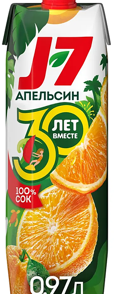 Сок J7 апельсиновый с мякотью 970 мл