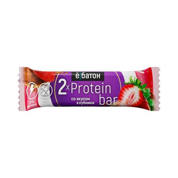 Батончик Protein bar со вкусом клубники 50г ТМ Ё|батон