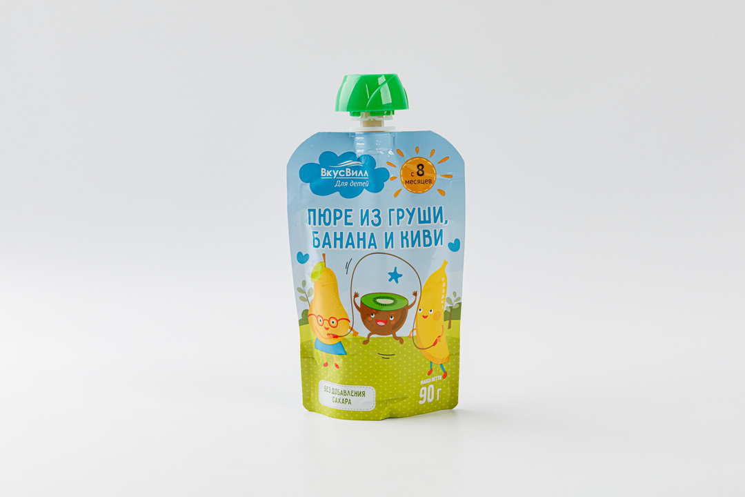 

Пюре из груши, банана и киви