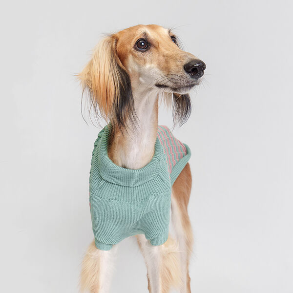 Petmax свитер розовый в клетку 3XL