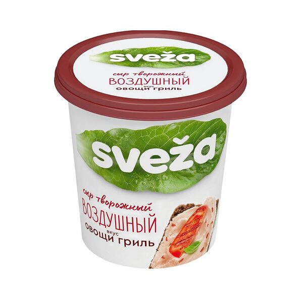 Сыр твор Воздушный Свежа со вкус Овощи гриль м д ж в сух вещ не мен 60% ст/пп 150г