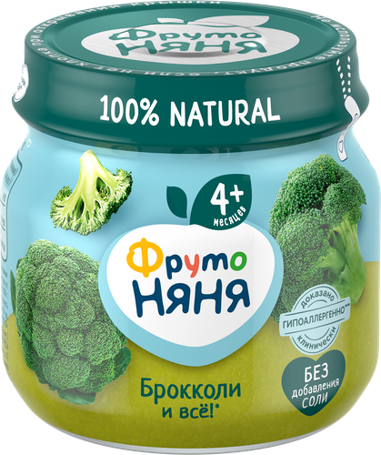 

Пюре овощное ФрутоНяня Брокколи с 4 месяцев 80 г