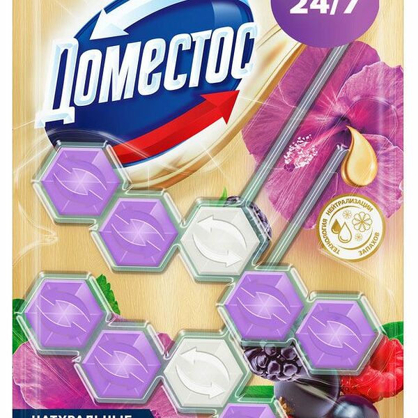 Блок для унитаза DOMESTOS Power 5 duo Сказочный аромат 2 × 50 г