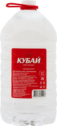 

Вода питьевая Кубай негазированная 5 л