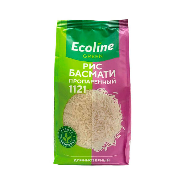 Рис Басмати Ecoline Green пропарен дл/зерн 0,8 кг