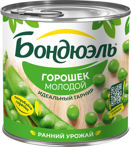

Горошек консервированный Бондюэль молодой 400 г
