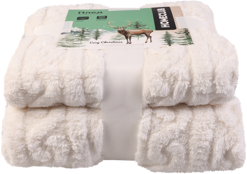 

Плед Homeclub Cozy Christmas 150х180см, шерпа косы