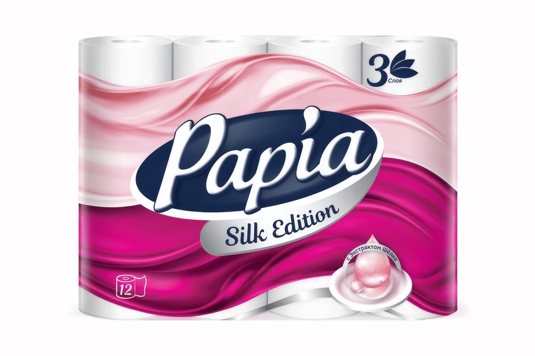 

Бумага туалетная Papia Silk Edition 3-слойная 12 рулонов