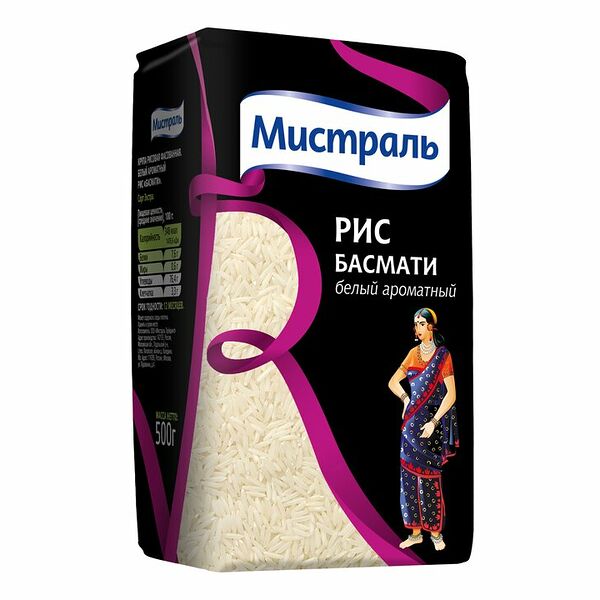 Рис Басмати Мистраль белый ароматный 500г