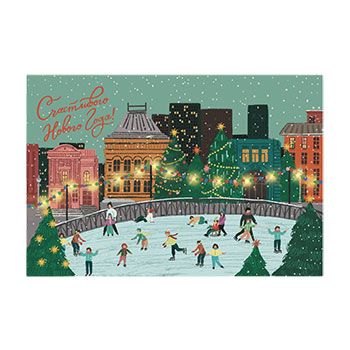 

Открытка Paperie Новогодний город Россия