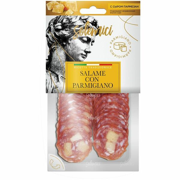 Колбаса Solemici Salame con parmigiano сыровяленая полусухая 70 г
