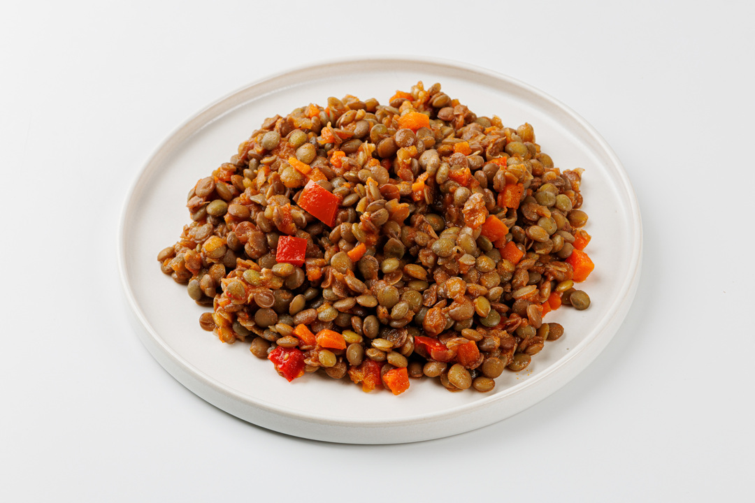 

Чечевица с тушеными овощами 250 г