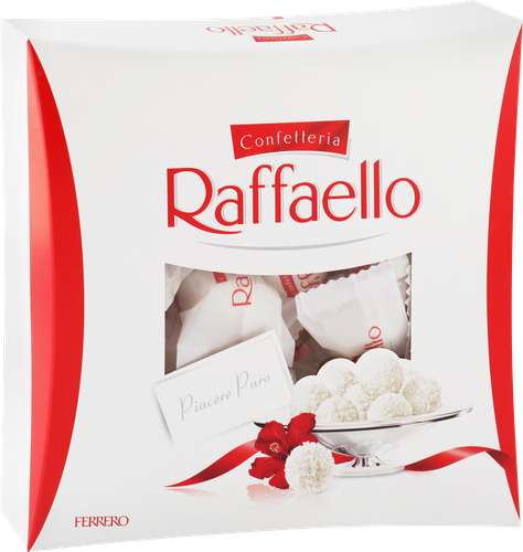 

Конфеты в коробке Raffaello с цельным миндальным орехом в кокосовой обсыпке, 240 г