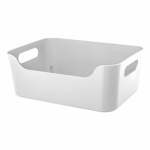 

Корзина универсальная Эконова Scandi белая 3.1 л 24х17х9 см