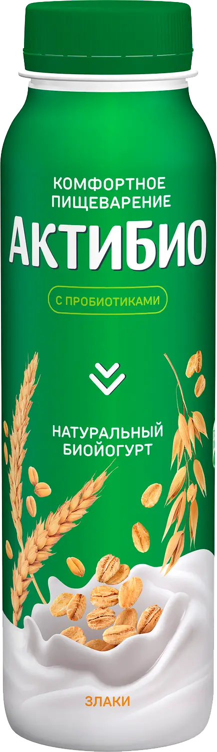 

Биойогурт питьевой АктиБио Злаки 1.6% 260 г