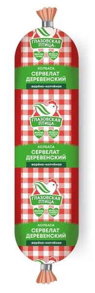 

Колбаса Глазовская птица сервелат Деревенский куриная в/к 350 г