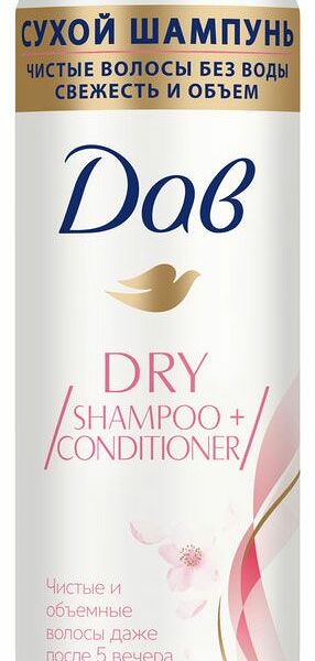 Сухой шампунь-кондиционер Dove Dry Shampoo + Conditioner свежесть и объем 75 мл