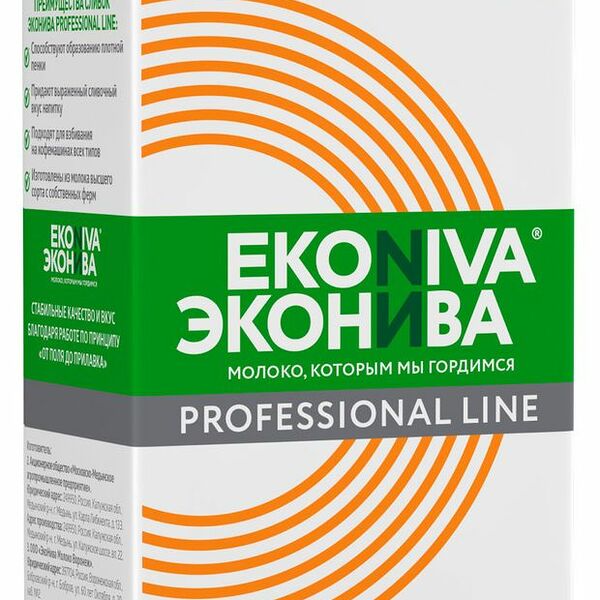 Сливки ЭкоНива Professional Line ультрапастеризованные 10% 1 л